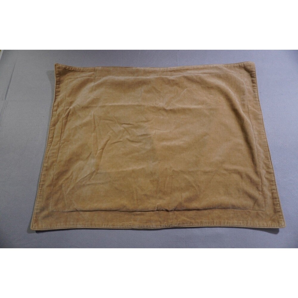 Vintage Ralph Lauren Tan Faux Suede Pillowcase 22x29 Standard Queen Made in USA